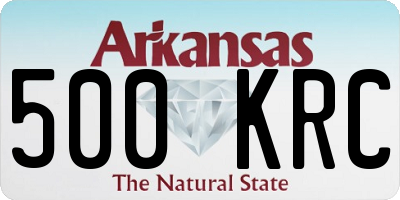AR license plate 500KRC