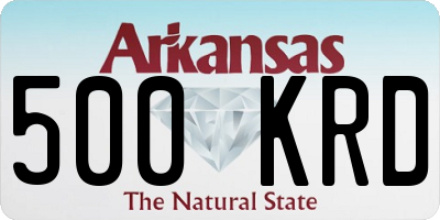 AR license plate 500KRD
