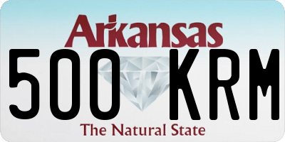 AR license plate 500KRM