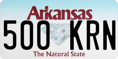 AR license plate 500KRN