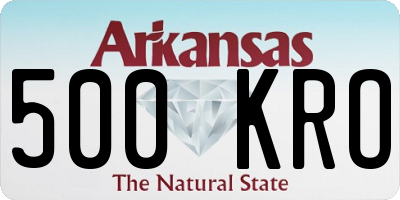 AR license plate 500KRO