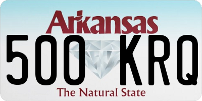 AR license plate 500KRQ