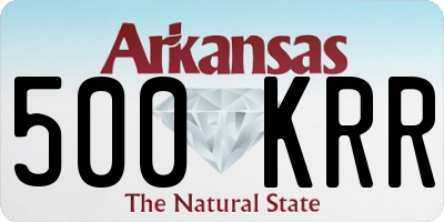 AR license plate 500KRR