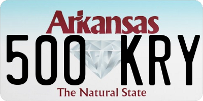 AR license plate 500KRY