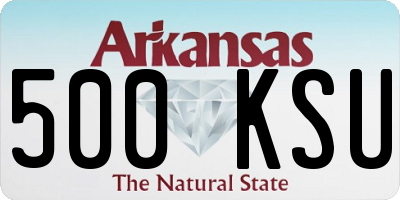 AR license plate 500KSU