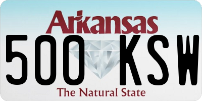 AR license plate 500KSW