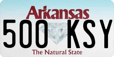 AR license plate 500KSY