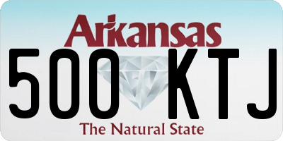 AR license plate 500KTJ