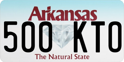 AR license plate 500KTO