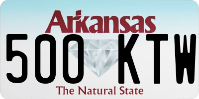 AR license plate 500KTW