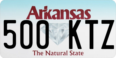 AR license plate 500KTZ