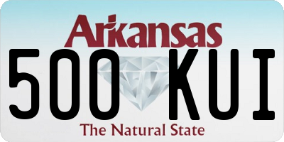 AR license plate 500KUI
