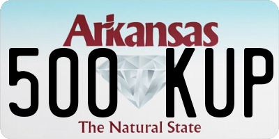 AR license plate 500KUP