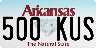 AR license plate 500KUS