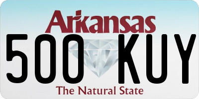 AR license plate 500KUY