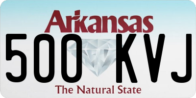 AR license plate 500KVJ