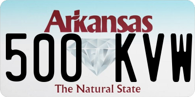 AR license plate 500KVW