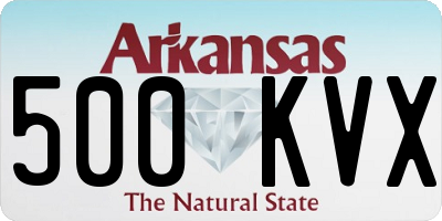 AR license plate 500KVX