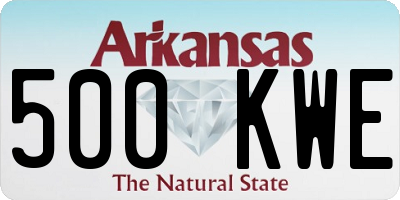 AR license plate 500KWE