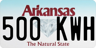 AR license plate 500KWH