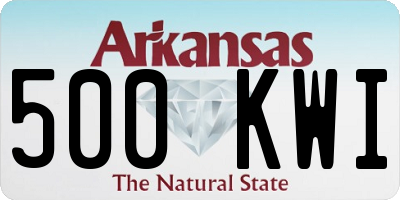 AR license plate 500KWI