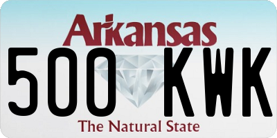 AR license plate 500KWK