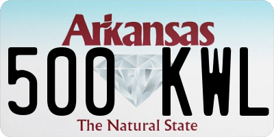 AR license plate 500KWL