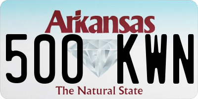 AR license plate 500KWN