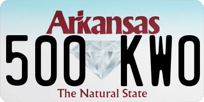 AR license plate 500KWO