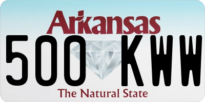AR license plate 500KWW
