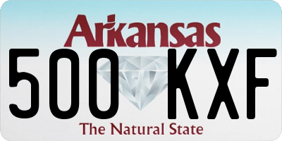 AR license plate 500KXF