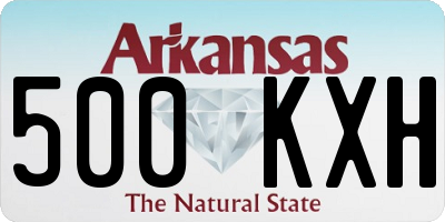 AR license plate 500KXH