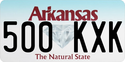 AR license plate 500KXK