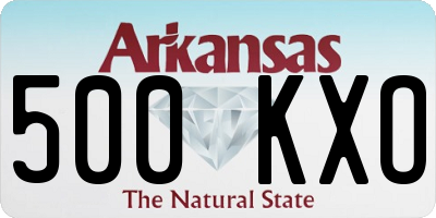 AR license plate 500KXO