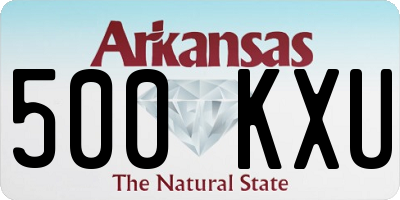 AR license plate 500KXU