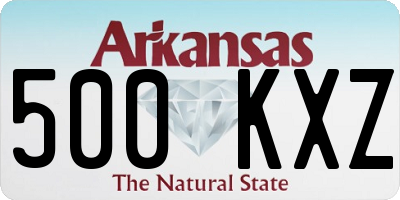 AR license plate 500KXZ