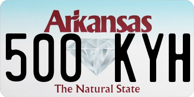 AR license plate 500KYH