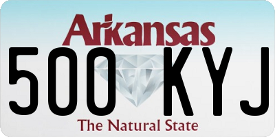 AR license plate 500KYJ