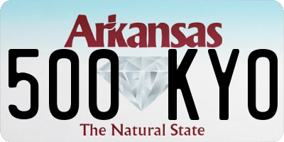 AR license plate 500KYO