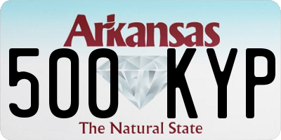 AR license plate 500KYP