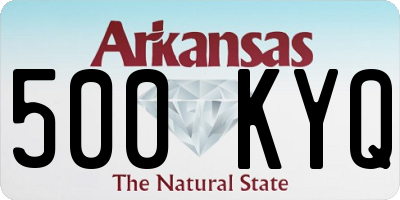 AR license plate 500KYQ
