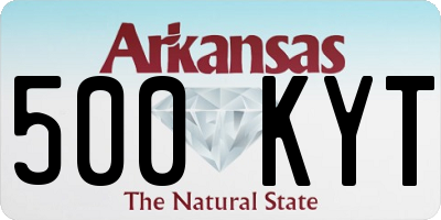 AR license plate 500KYT
