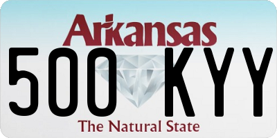 AR license plate 500KYY