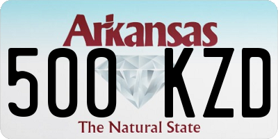 AR license plate 500KZD