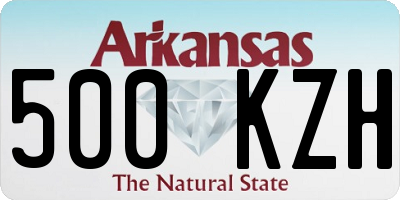 AR license plate 500KZH