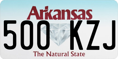 AR license plate 500KZJ
