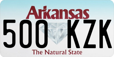 AR license plate 500KZK
