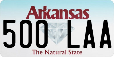 AR license plate 500LAA