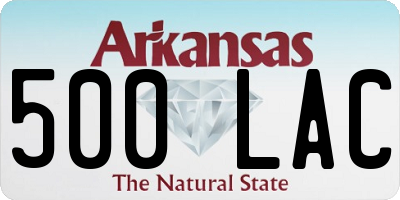 AR license plate 500LAC