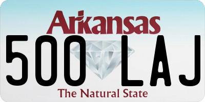 AR license plate 500LAJ